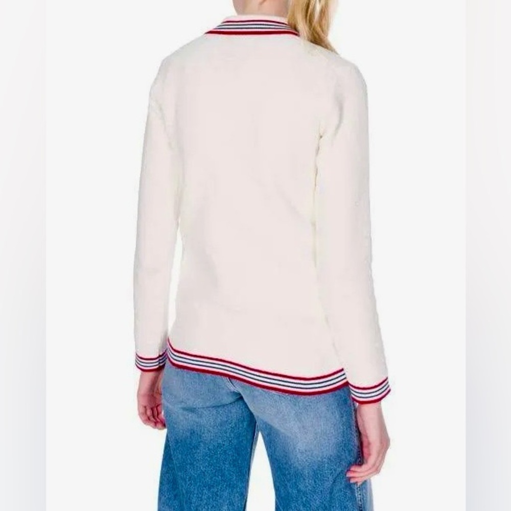 Sandro Nautical Style Cardigan in white size 0/XS - Picture 5 of 11